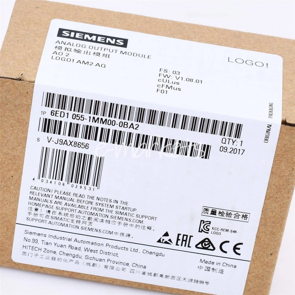 6ED1055-1MM00-0BA2 SIEMENS LOGO AM2 AQ expansion module