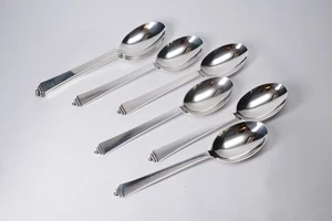 Georg Jensen PIRÁMIDE cuchara de mesa cuchara de mesa 19,6 cm plata 925 - Imagen 1 de 7
