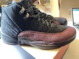 Size 10.5M - Jordan 12 Retro SP x A Ma Maniere Mid Black W12 Preowned With Box - Picture 1 of 16