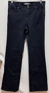 Anne Klein Two Button Boot Cut Dark Wash Denim Classic Jeans Women’s Size 12 - Picture 1 of 12