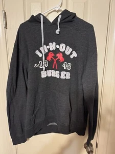 In N Out Burger Gr. Large anthrazit grau Logo Hoodie Stickerei Buchstaben Pullover - Bild 1 von 4