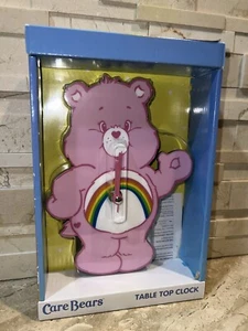 Reloj de mesa Care Bears rosa Cheer Bear pantalla analógica 8" - Imagen 1 de 2