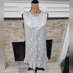 Elie Tahari Pearl Sky Blue Floral ruffle Sorina party cocktail Dress size small - Picture 1 of 9