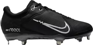 Size 11 - Nike Women's Hyperdiamond 4 Elite Softball Cleats Black/Dark gray - Picture 1 of 4