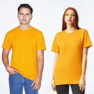 American Apparel T Shirt Gold XL 2001 Unisex Fine Jersey RARE *Discontinued* - Picture 1 of 2