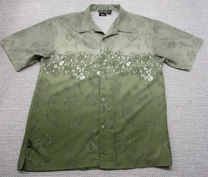 Vtg 90s No Fear Shirt Mens Large Hawaiian Floral Single Needle Button Up SS - Picture 1 of 11