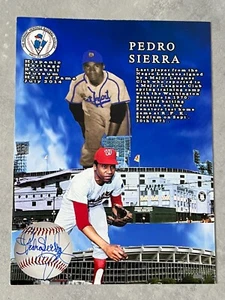 Pedro Sierra Autographed Hispanic Heritage Museum HoF Signed 6x8 Pamphlet Auto - Picture 1 of 2