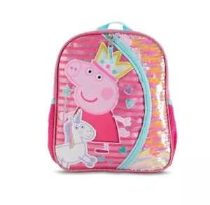 Neu Peppa Pig Rucksack rosa klein Mädchen Schule Büchertasche Kleinkind Kinder Vorschule - Bild 1 von 4