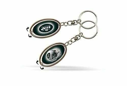 New York Jets NFL 2 inch Metal Spinner Keychain - Image 1 of 1