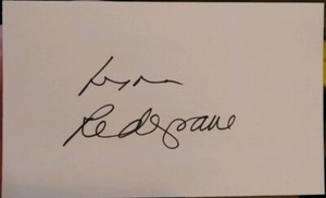 LYNN REDGRAVE Autographed Index Card. Hollywood actress.