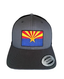 Arizona Flag Hat SnapBack Trucker Mesh Cap Handcrafted in Tampa Bay - Picture 1 of 7