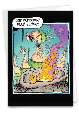 1 Tarjeta de Felicitación de Jubilación Divertida con Sobre-Buena Suerte-Plan de Jubilación Apesta Foto 1 de 4
