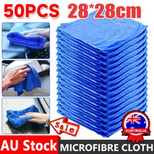 50PCS Microfibre soft Cloths Dish Glass Bulk Cleaning Microfiber Car Gym Towel~ - Picture 1 of 18