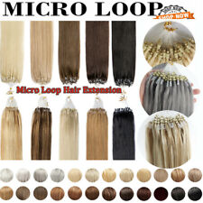 14''-24'' Double Drawn Micro Loop Beads Ring Human Remy Hair Extensions 1G/S UK