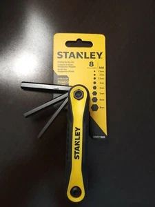 Stanley Folding Hex Key Set 8 Piece Rubber Grip STH71800 - Picture 1 of 2