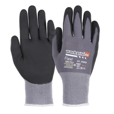 Otto Schachner Flexi Nitril Nylon Arbeits- Strick- Montagehandschuhe EN388