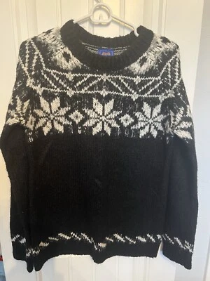 Le Tigre Black White Grey Fair Isle Sweater - Image 1 of 4