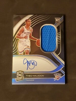 Theo Maledon 2020-2021 Spectra Rookie Patch Autograph Prizm  #075/149 - Image 1 of 3