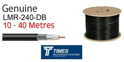 LMR-240-DB Times Microwave coaxial 50 Ohm Watertight Cable LMR 10-40metres - Image 1 of 4