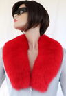 Fur Scarf Blue Fox Collar fuchs Fur Trim Fashion Jacket Coat Lady Fashion Red