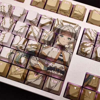 Anime Frieren Keycaps PBT 108 Keys RGB For Cherry MX Keyboard - Image 1 of 4