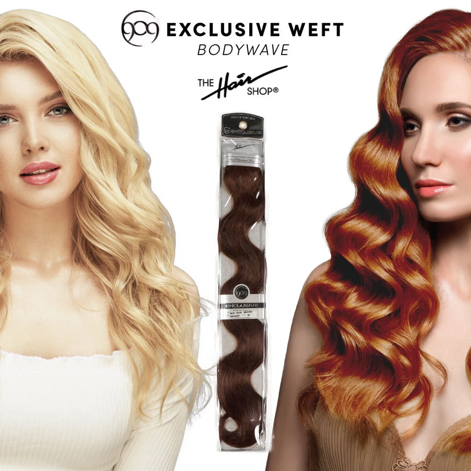 909 Bodywave Exclusive Weft by The Hair Shop Remy extensões de cabelo humano 90g - Imagem 1 de 4