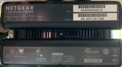 Netgear® CM500 16x4 DOCSIS 3.0 680Mbps High Speed Cable Modem with Voice Phone- - Image 1 of 2