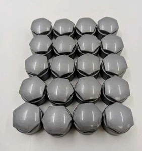 NEW!! WHEEL NUT COVERS FOR AUDI A1 A3 A4 A5 A6 A7 TT BOLT CAPS 17mm ALLOY GREY - Picture 1 of 4
