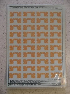 Virnex HO 1044 Narrow Orange End Stripes Use with Athearn SW-1500 Decal Sheet - Picture 1 of 1