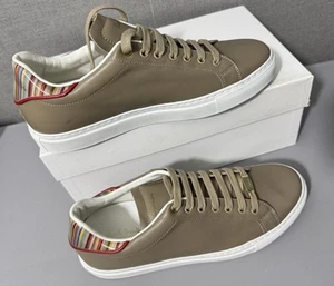 PAUL SMITH MEN Beck Multi Logo coffee brown Uk8/EU42 SNEAKERS Shoes Trainer New - Picture 1 of 15