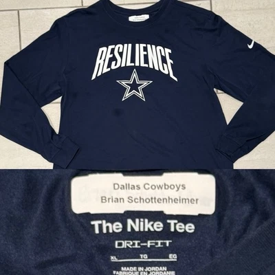 Camiseta Nike Dri-Fit Dallas Coach Brian Schottenheimer Game Worn XL manga larga Foto 1 de 4