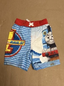 Thomas the Tank Engine Swim Trunks Boys 3T Blue Red Mesh Lined Preowned - Picture 1 of 7