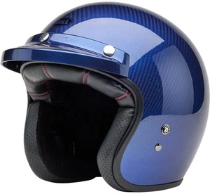 Casco de motocicleta Bell Custom 500 Steve McQueen Le Mans azul metálico - Imagen 1 de 7