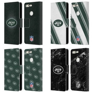 OFFICIAL NFL NEW YORK JETS ARTWORK LEATHER BOOK CASE FOR GOOGLE PHONES - Picture 1 of 10