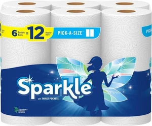 Sparkle Pick-A-Size Paper Towel - 6 Double Rolls - Picture 1 of 13