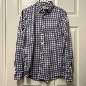 Faherty Men’s Dress Shirt Blue Plaid Check Movement Button Up Stretch Casual S - Picture 1 of 7