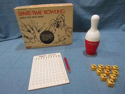 Vtg 1971 Lakeside Spare-Time Bowling Dice Game, Complete = - Image 1 of 4