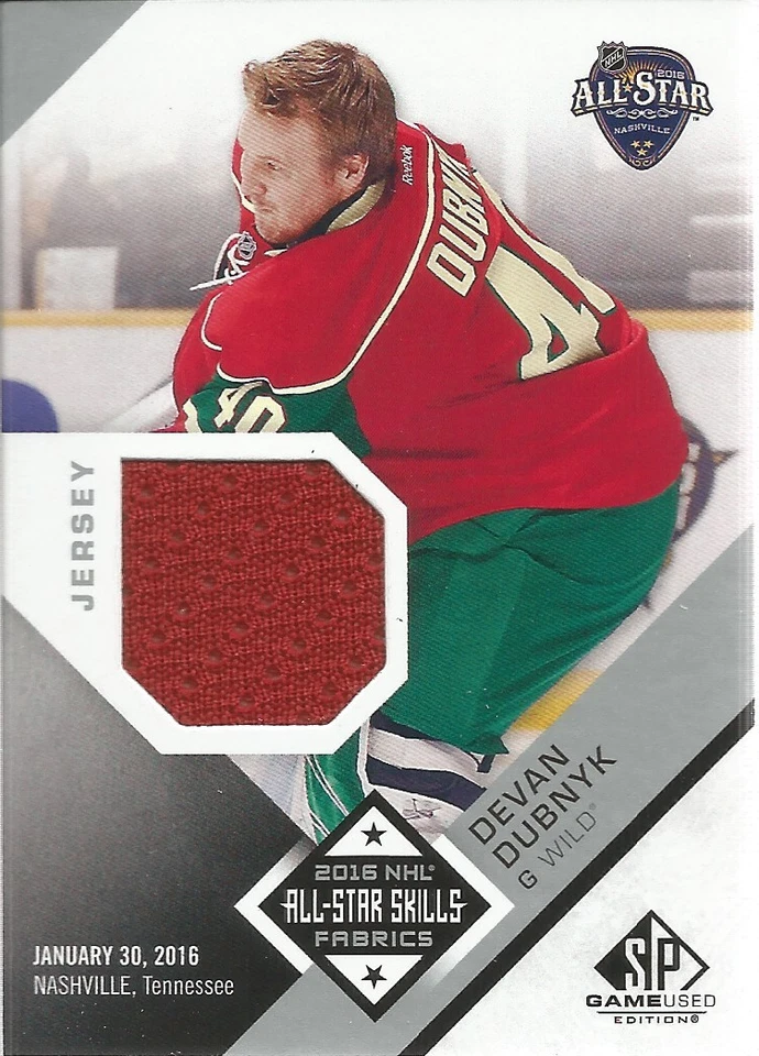Devan Dubnyk #AS-DD - 2016-17 SP Game Used - 2016 All-Star Skills Fabrics - Image 1 of 1
