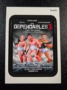 Expendables Sylvester Stallone Arnold Schwarzenegger Bruce Willis Wacky Packages - Picture 1 of 2