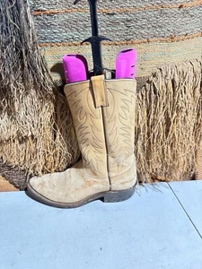 Justin Brown Leather Cowboy Boots 9 D  82397 - Picture 1 of 6