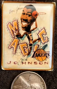 1990s Magic Johnson LA Los Lakers NBA With Signature New Pin - Picture 1 of 2
