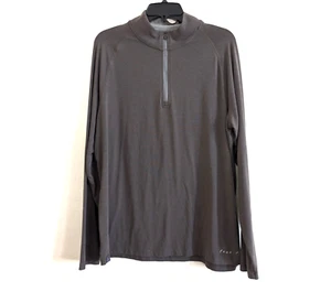 Pullover FREE FLY Para Hombre L Gris Rendimiento 1/4 Cremallera Manga Larga Exterior Activo - Imagen 1 de 11