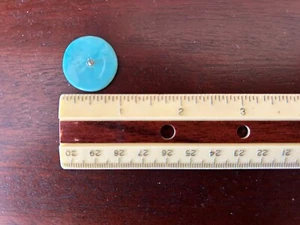 Einzelner Türkis Push Back Disc Ohrring - Bild 1 von 2