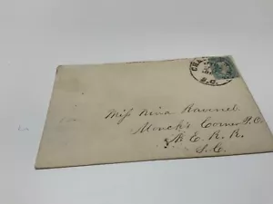 CIVIL WAR CSA STAMPED ENVELOPE POST MARKED CHARLESTON SC N. E. RAILROAD @215 - Picture 1 of 10