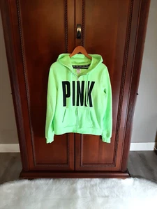 PINK Victoria's Secret NWOT's Women's Size L Full Zip Hooded PINK Signature Logo - Picture 1 of 8