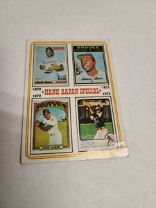 1974 Topps #6 Hank Aaron Special 1970-1973 ATLANTA BRAVES