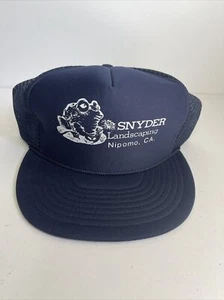 Vintage 80s 90s Synder Landscaping Snapback Hat Trucker Cap - Picture 1 of 5