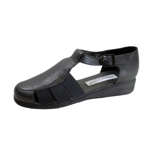 👟 24 HOUR COMFORT Nala Women's Wide Width T-Strap Comfort Leather Shoes 👟 - Picture 1 of 12