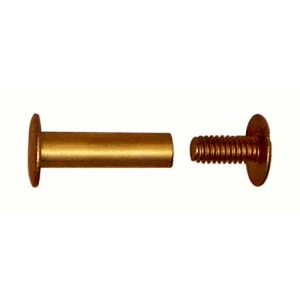 Postes de tornillo de aluminio de 1/4" en latón antiguo (paquete de 100) tornillos Chicago - Imagen 1 de 1
