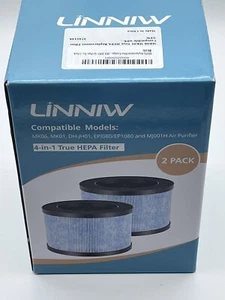 MK06,MK01, 2 Pack 4-in-1 True Hepa Carbon Replacement Filter Pack - Picture 1 of 6